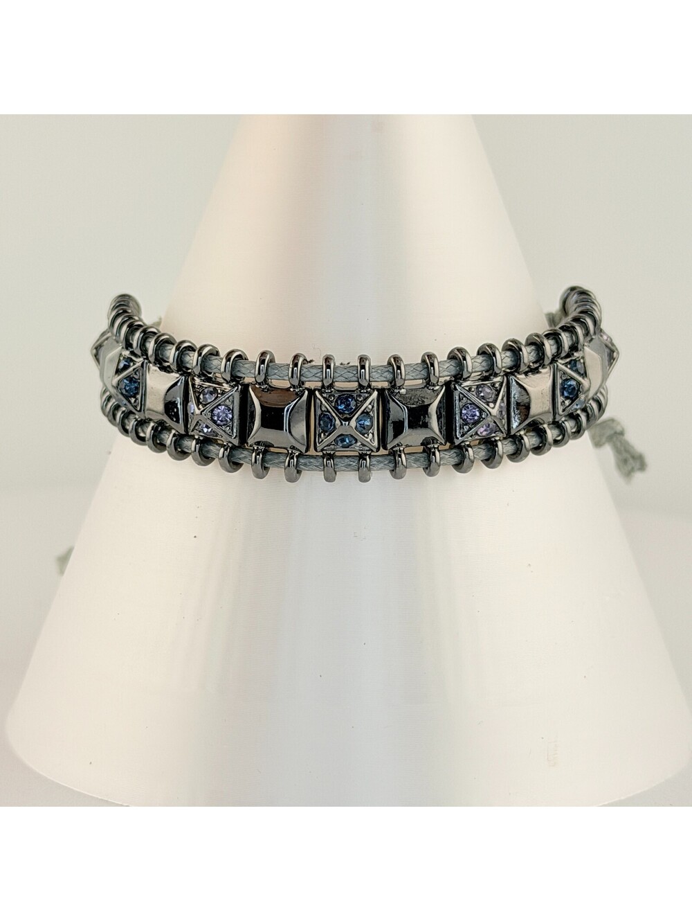 Bomb Party Bracelet - Hematite Chorded Pulley